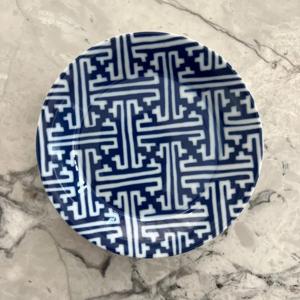 Fitz and Floyd Greek Key coaster or catchall